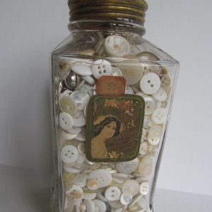 American Arbutus Antique Perfume Bottle Talcum Powder Jar Victorian Perfum